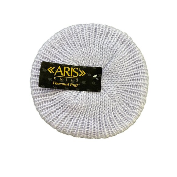 Aris Knits Thermal Puff Lavender Acrylic Scarf With Tassels - Picture 4 of 12